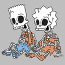 Men's The Simpsons Skeleton Bart and Lisa Long Sleeve Shirt