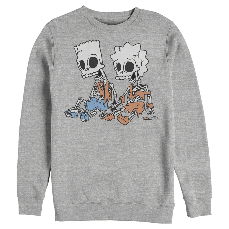 Men's The Simpsons Skeleton Bart and Lisa Sweatshirt