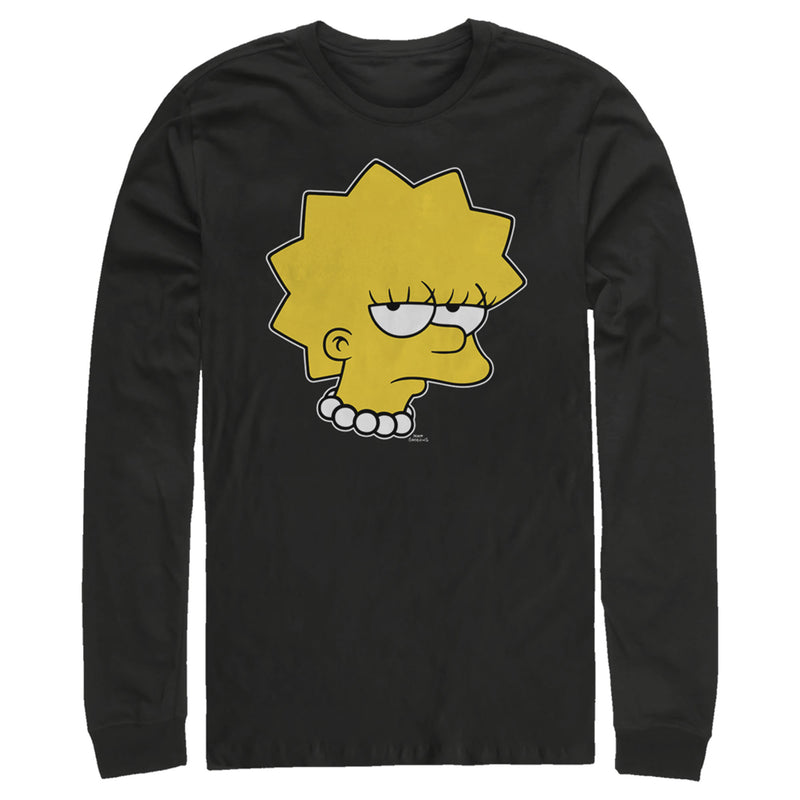 Men's The Simpsons Unamused Lisa Long Sleeve Shirt