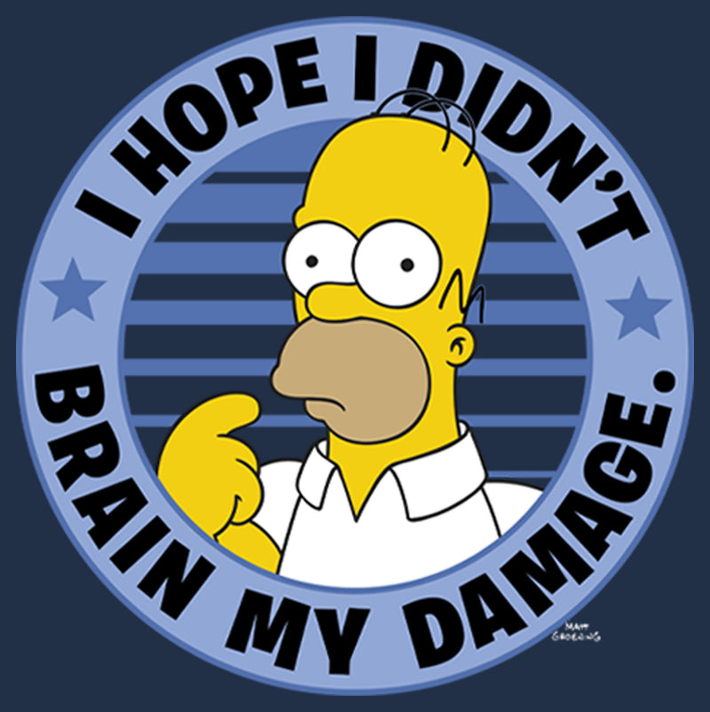 Men's The Simpsons Brain My Damage Long Sleeve Shirt