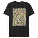 Men's The Simpsons All of Springfield Character Collage T-Shirt
