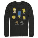 Men's The Simpsons Family Faces Long Sleeve Shirt