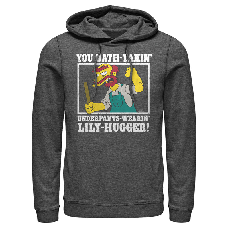 Men's The Simpsons Groundskeeper Willie Quote Pull Over Hoodie