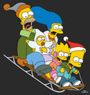 Men's The Simpsons Distressed Family Gone Sledding T-Shirt