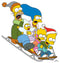 Men's The Simpsons Family Gone Sledding T-Shirt