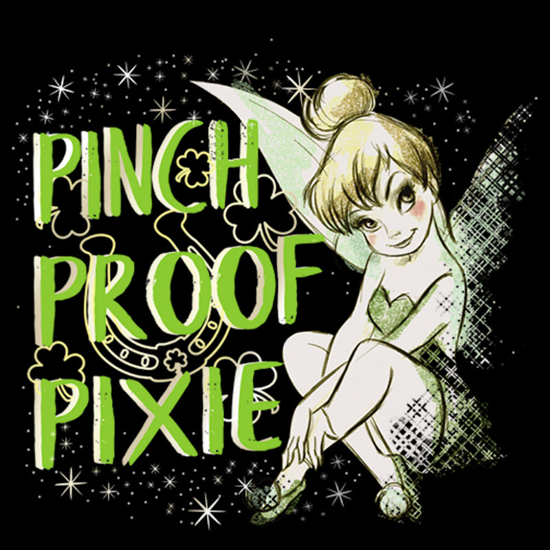 Junior's Peter Pan Peter Pan St. Patrick's Day Tinkerbell Pinch Proof Pixie T-Shirt