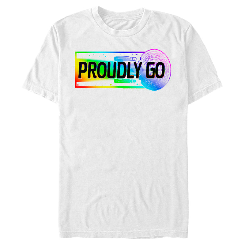 Men's Star Trek: The Next Generation Rainbow Proudly Go T-Shirt