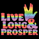 Junior's Star Trek: The Original Series Live Long and Prosper Rainbow Hand T-Shirt