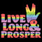 Junior's Star Trek: The Original Series Live Long and Prosper Rainbow Hand T-Shirt