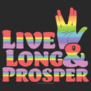 Women's Star Trek: The Original Series Live Long and Prosper Rainbow Hand Scoop Neck