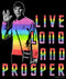 Junior's Star Trek: The Original Series Groovy Rainbow Spock Live Long and Prosper T-Shirt