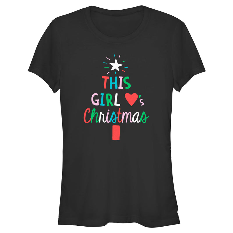 Junior's Lost Gods This Girl Loves Christmas T-Shirt