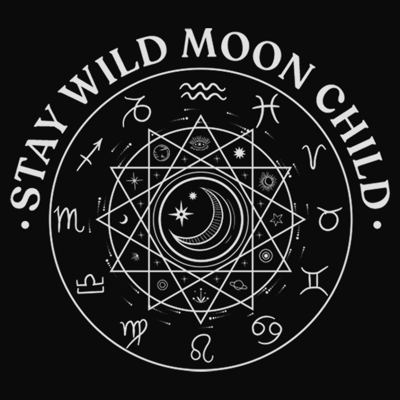 Junior's Lost Gods Stay Wild Moon Child Cowl Neck Sweatshirt