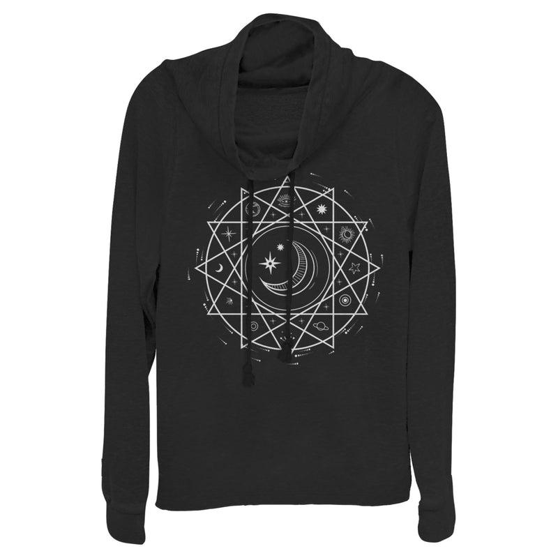 Junior's Lost Gods Celestial Icons Cowl Neck Sweatshirt