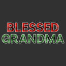 Women's Lost Gods Christmas Plaid Blessed Grandma T-Shirt