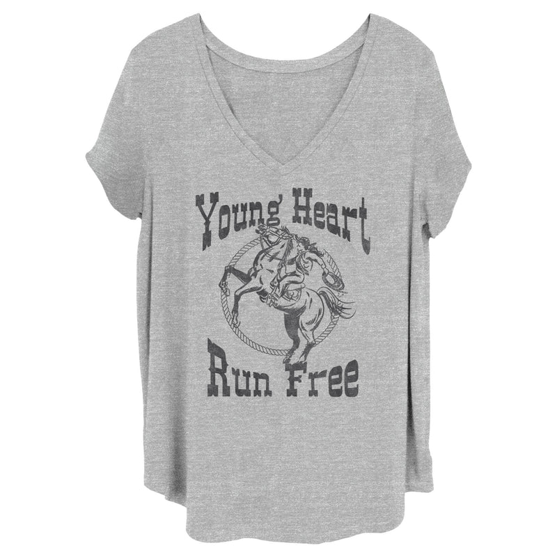 Junior's Lost Gods Young Heart Run Free T-Shirt