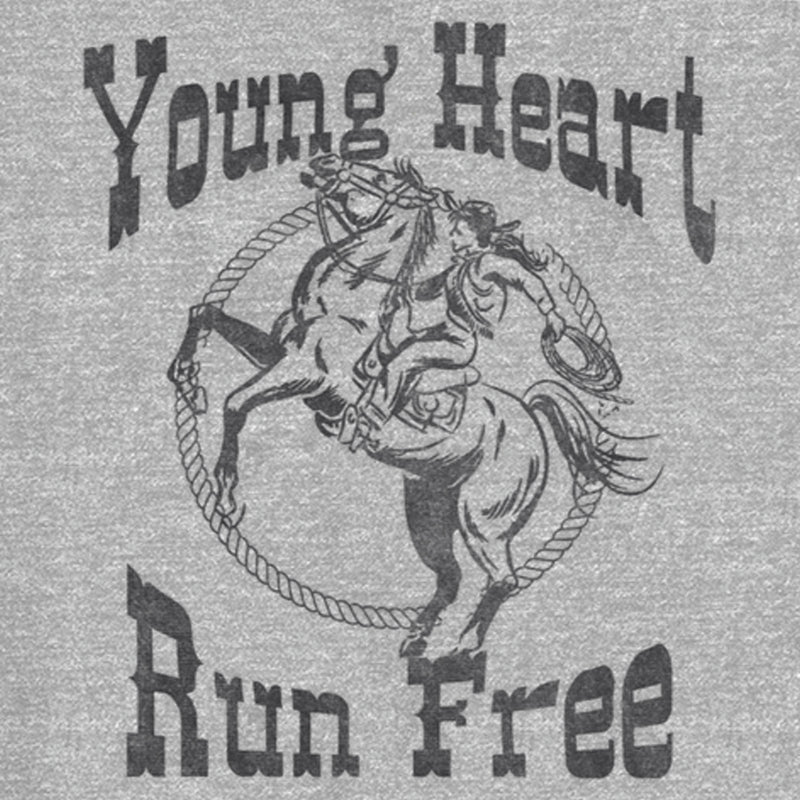 Junior's Lost Gods Young Heart Run Free T-Shirt