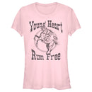 Junior's Lost Gods Young Heart Run Free T-Shirt