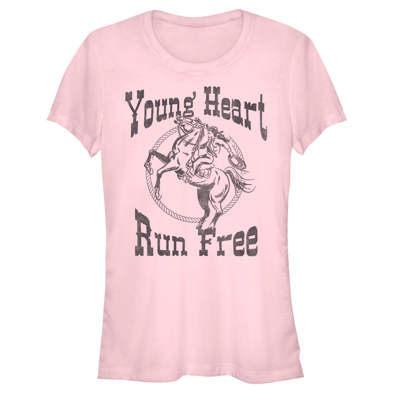 Junior's Lost Gods Young Heart Run Free T-Shirt