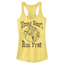 Junior's Lost Gods Young Heart Run Free Racerback Tank Top