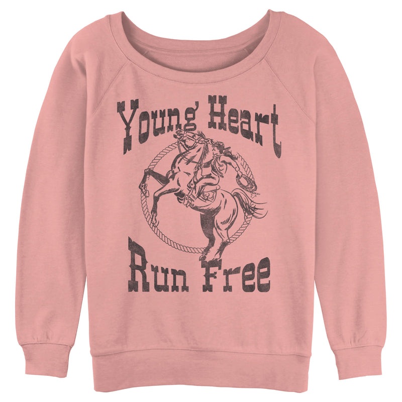 Junior's Lost Gods Young Heart Run Free Sweatshirt