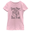 Girl's Lost Gods Young Heart Run Free T-Shirt