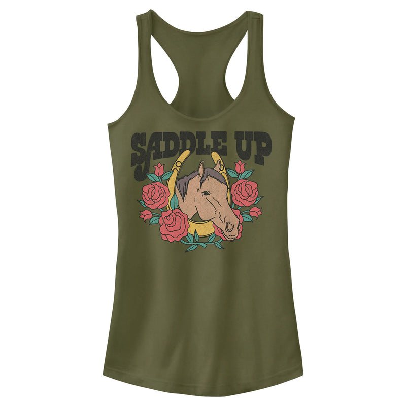 Junior's Lost Gods Saddle Up Horse Racerback Tank Top