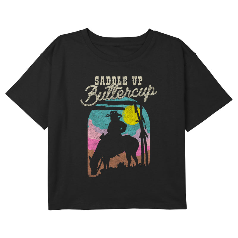 Girl's Lost Gods Saddle Up Buttercup Silhouette T-Shirt