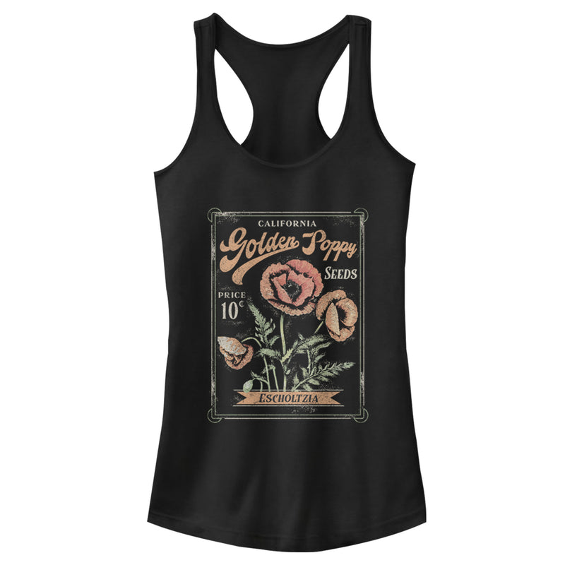 Junior's Lost Gods Poppy Seeds Packet Racerback Tank Top