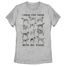 Women's Lost Gods I Speak for Those With no Voice T-Shirt