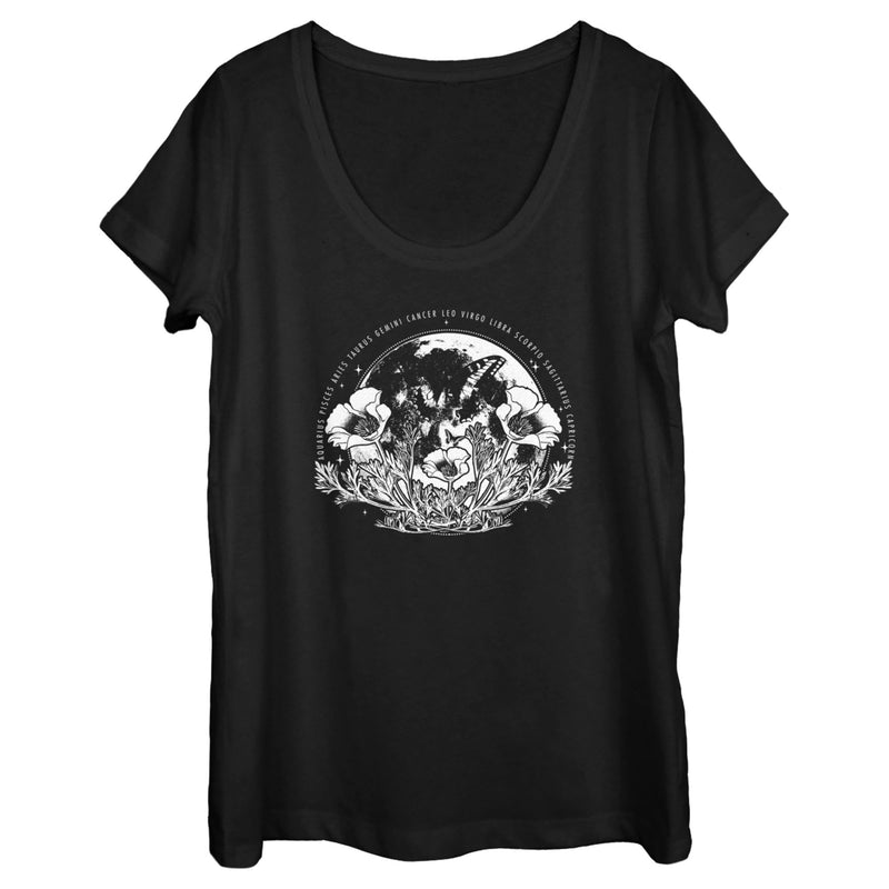 Women's Lost Gods Zodiac Butterfly Sphere T-Shirt