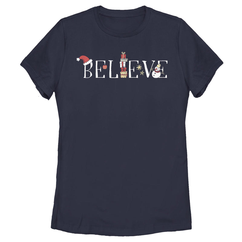 Women's Lost Gods Christmas Believe T-Shirt