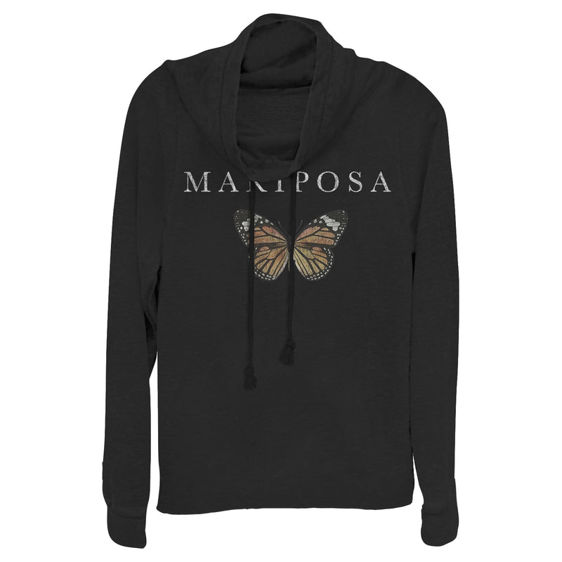 Junior's Lost Gods Mariposa Cowl Neck Sweatshirt