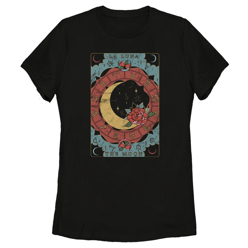 Women's Lost Gods The Moon Tarot Card T-Shirt