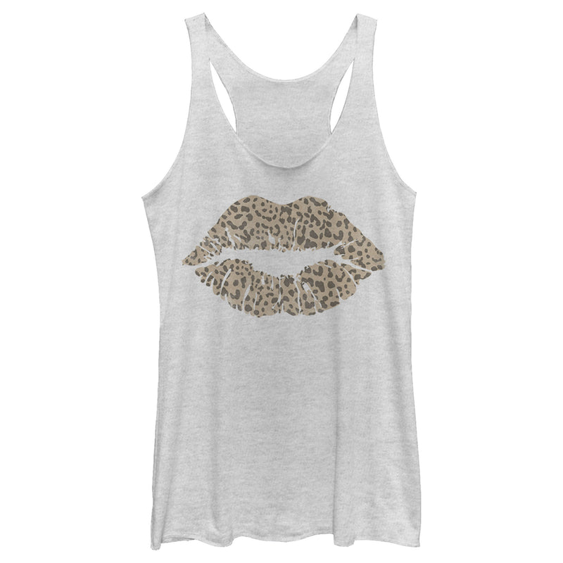 Women's Lost Gods Leopard Lips Racerback Tank Top