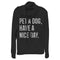 Junior's Lost Gods Pet a Dog Have a Nice Day Cowl Neck Sweatshirt