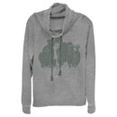 Junior's Lost Gods Cacti Cluster Cowl Neck Sweatshirt