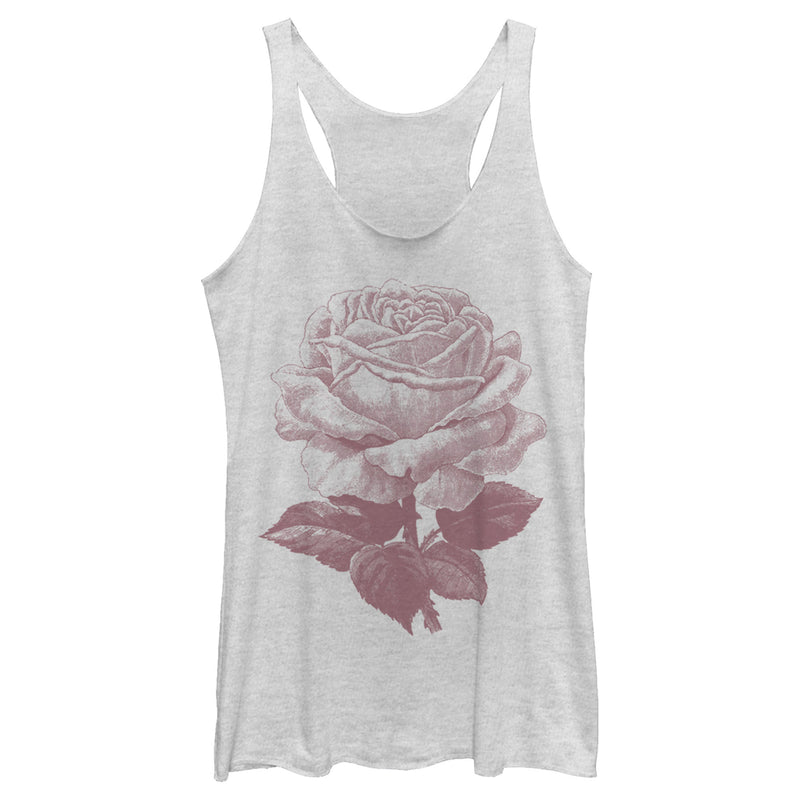 Women's Lost Gods Rose Sketch Racerback Tank Top