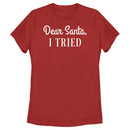 Women's Lost Gods Dear Santa, I Tried T-Shirt