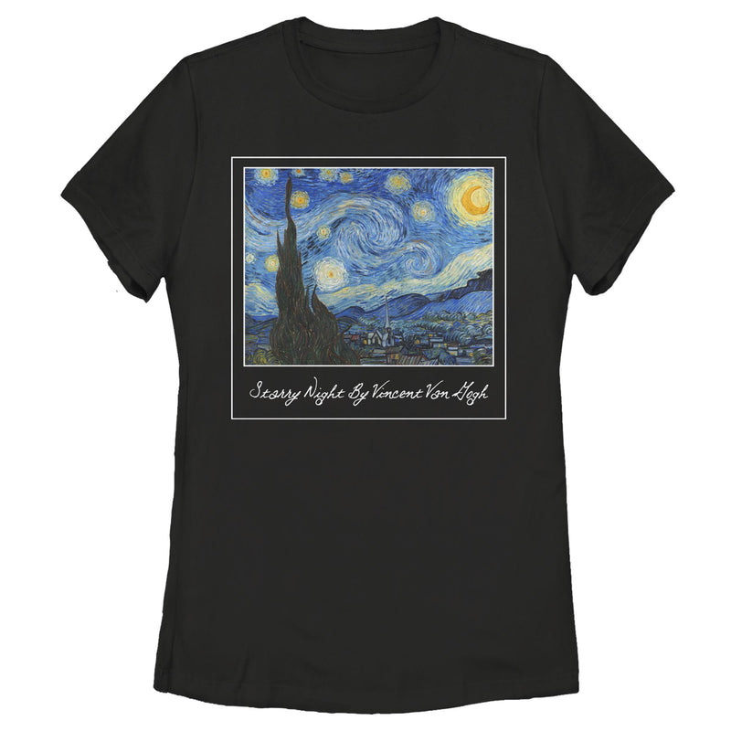 Women's Lost Gods Starry Night by Vincent Van Gogh T-Shirt