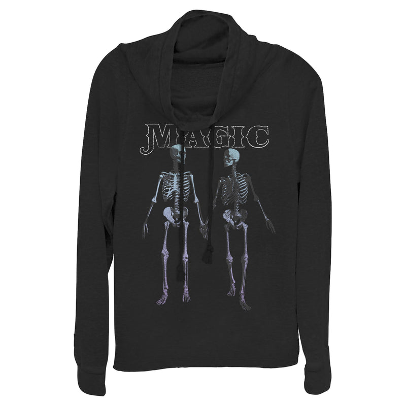 Junior's Lost Gods Magic Skeleton Lovers Cowl Neck Sweatshirt