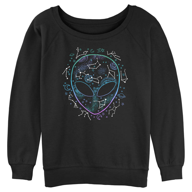 Junior's Lost Gods Alien Zodiac Star Symbols Sweatshirt