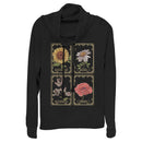 Junior's Lost Gods Floral Tarot Cards Cowl Neck Sweatshirt