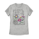 Women's Lost Gods Boho Sun Moon Flowers T-Shirt