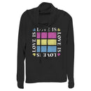 Junior's Lost Gods Love is Love Flag Cowl Neck Sweatshirt