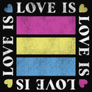 Junior's Lost Gods Love is Love Flag Cowl Neck Sweatshirt