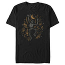 Men's Lost Gods Halloween Skeleton and Fall Leaves T-Shirt