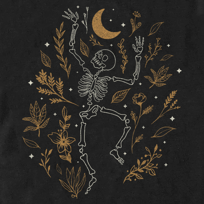 Men's Lost Gods Halloween Skeleton and Fall Leaves T-Shirt