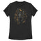 Women's Lost Gods Halloween Skeleton and Fall Leaves T-Shirt