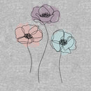 Junior's Lost Gods Poppy Flowers Sketch Sweatshirt